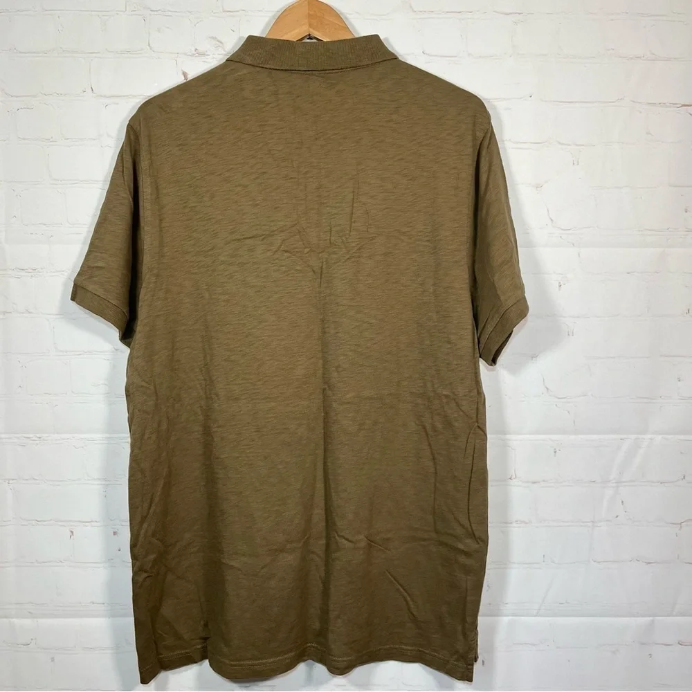 J Crew Polo Shirt Mens Size XL OD Green Short Sleeve Casual Cotton